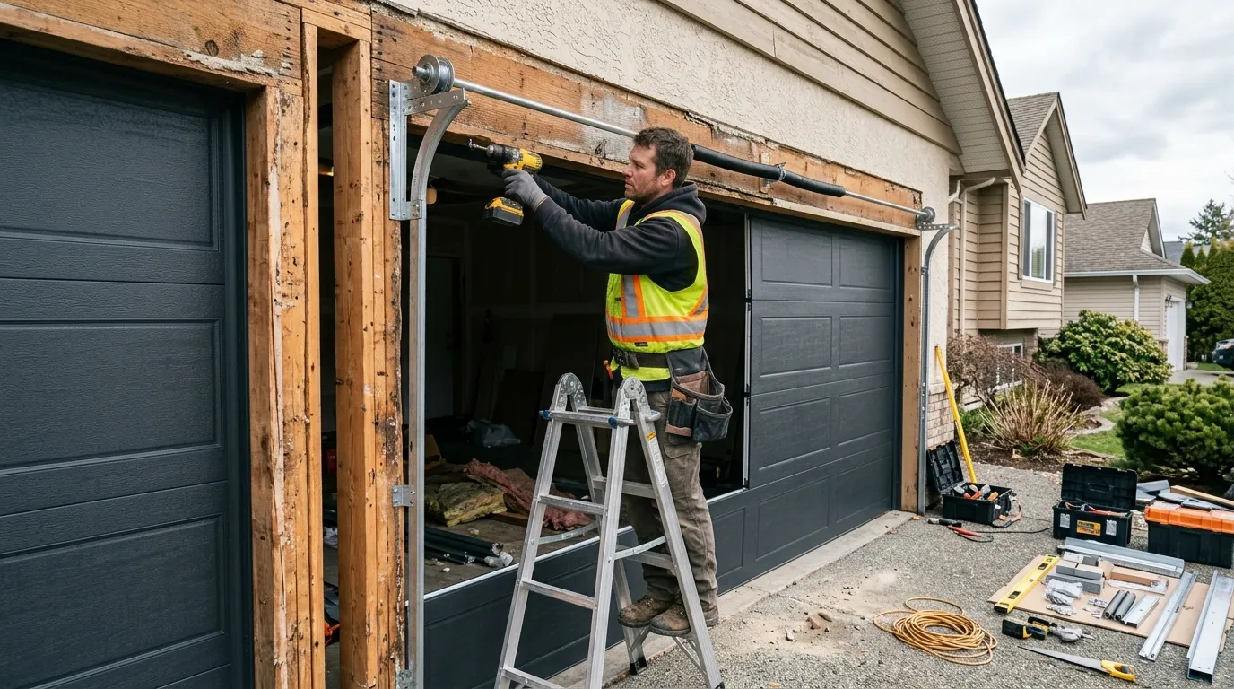Raised panel garage door